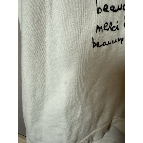 t.la White Size XS T-shirt Merci Beaucoup - Picture 4 of 7